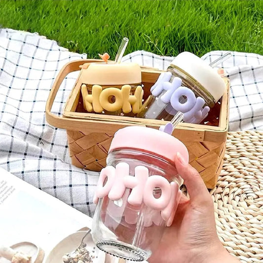 Glass Straw Cup