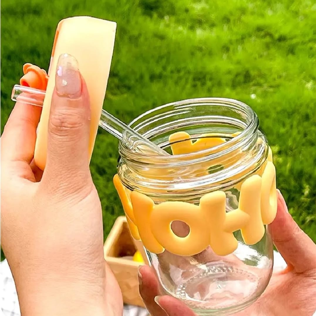 Glass Straw Cup