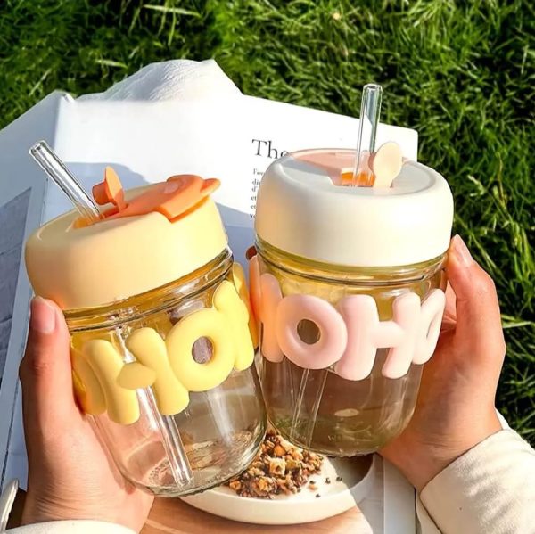 Glass Straw Cup